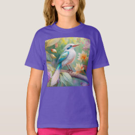White Crested Iridescent Blauwgroen Wing Fantasy B T-shirt