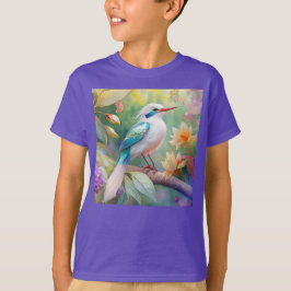 White Crested Iridescent Blauwgroen Wing Fantasy B T-shirt