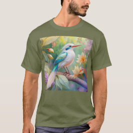 White Crested Iridescent Blauwgroen Wing Fantasy B T-shirt