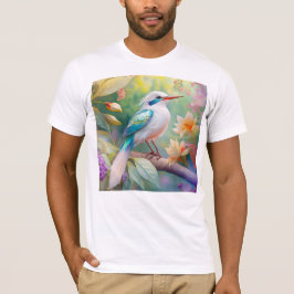 White Crested Iridescent Blauwgroen Wing Fantasy B T-shirt