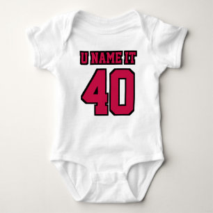WHITE CRIMSON BLACK Bodysuit Football Jersey
