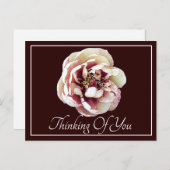 White Crimson Peony Wine Backdrop die je denkt Briefkaart (Voorkant / Achterkant)