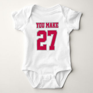 WHITE CRIMSON SILVER Romper Football Jersey