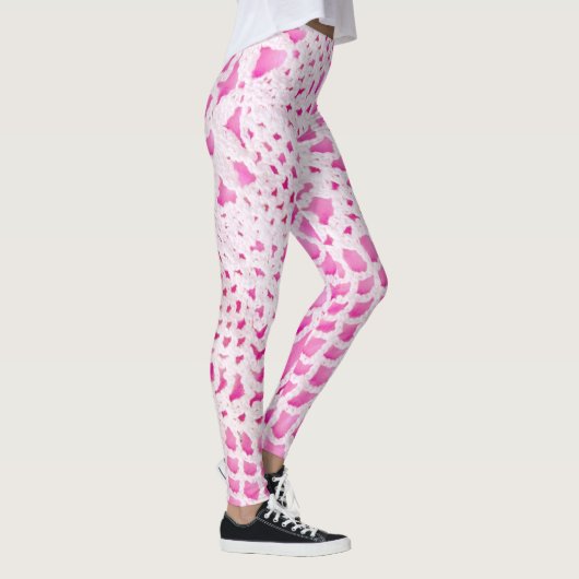 White Crochet op roze Leggings (Rechts)