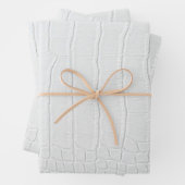 White Crocodile Skin Print New Inpakpapier Vel (In situ)