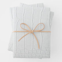 White Crocodile Skin Print New