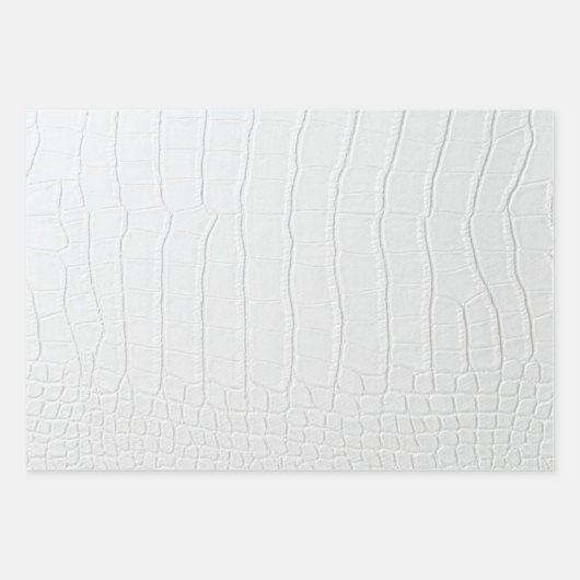 White Crocodile Skin Print New Inpakpapier Vel (Voorkant)