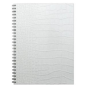 White Crocodile Skin Print Photo Notitieboek