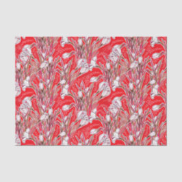 White Crocuses Garden Flowers Botanic Floral Red Tissuepapier