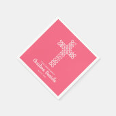 White Cross Bright Pink 1st Communist Religious Servet (Hoek)