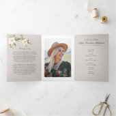 White Cross Celebration of Life Programme Drieluik Uitnodiging (Binnen)