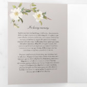 White Cross Celebration of Life Programme Drieluik Uitnodiging (Binnenzijde eerst)