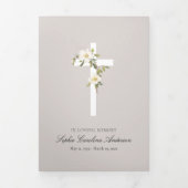 White Cross Celebration of Life Programme Drieluik Uitnodiging (Cover)