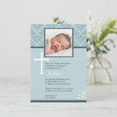 White Cross Christening Uitnodigingen (Staand voorkant)