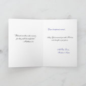 White Cross Floral Religious Sympathy Kaart (Binnen)