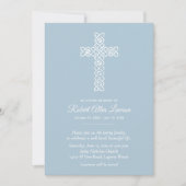 White Cross Funeral Memorial Celebration Blue (Voorkant)