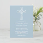 White Cross Funeral Memorial Celebration Blue (Staand voorkant)
