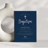 white cross - modern baptisme - uitnodiging