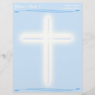 White Cross op Blue Letterhead Persoonlijk Briefhoofd