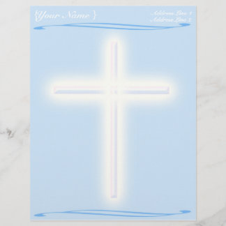 White Cross op Blue Letterhead Persoonlijk Briefhoofd