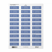White Cross Religious Address Label, blauw Etiket (Full Sheet)