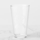 White Crossed Paddles Lake House Voeg familienaam  Glas (Voorkant)