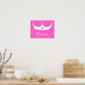White Crown Pink Princess Poster (Keuken)