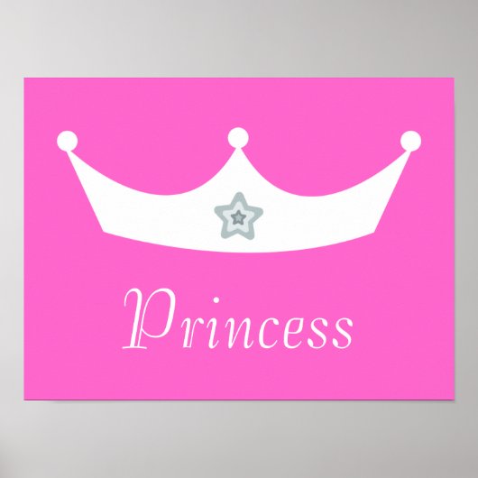 White Crown Pink Princess Poster (Voorkant)