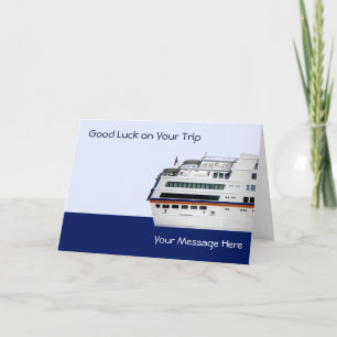 White Cruise Ship Covered Decks Greetings Card Kaart