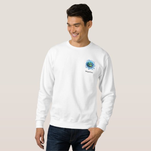 White crypto sweatshirt. trui (Voorkant volledig)