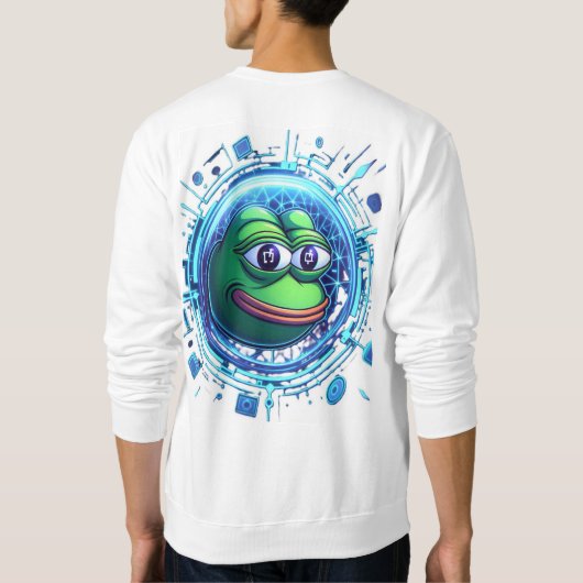 White crypto sweatshirt. trui (Achterkant)