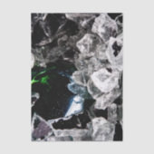 White Crystals in Black outer space Tissuepapier (Voorkant)