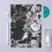 White Crystals in Black outer space Tissuepapier (Craft)