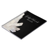 White Crystals on Black Wedding Guest Book Notitieboek (Linkerzijde)
