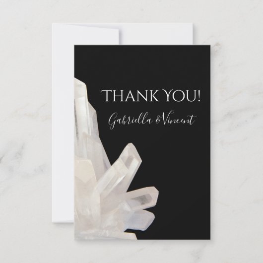 White Crystals op Black Weddenschap Bedankt (Voorkant)
