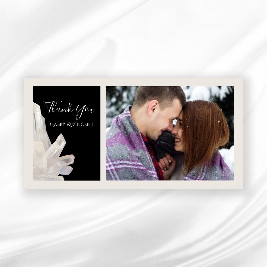 White Crystals op Black Weddenschap Bedankt