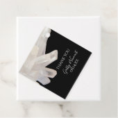 White Crystals op Black Weddenschap Bedankt Bedankjes Labels (In situ)