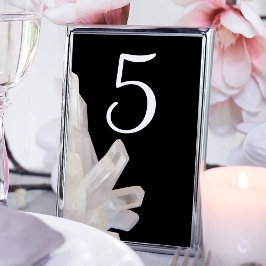 White Crystals op Black Wedding Kaart