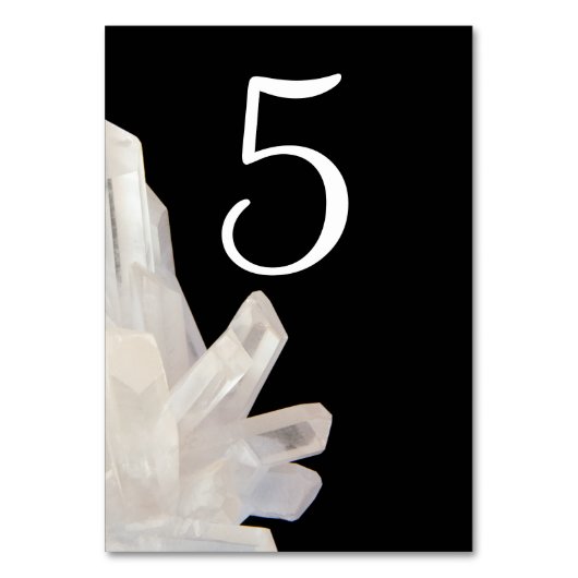 White Crystals op Black Wedding Kaart (Achterkant)