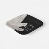 White Crystals op Black Wedding Papieren Bordje (Gebogen)