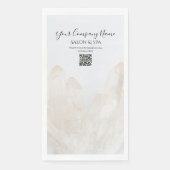 White Crystals Salon Spa Paper Guest Towels Servet (Voorkant)