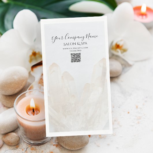 White Crystals Salon Spa Paper Guest Towels Servet