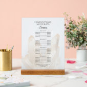 White Crystals Salon Spa Services Menu Acryl Bord (Huwelijk)