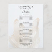 White Crystals Spa Salon Services Menu (Voorkant)