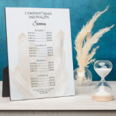 White Crystals Spa Salon Services Menu Fotoplaat (Zijkant)