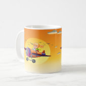 White Cup Cartoon Witch - betoverend decorstuk Koffiemok (Voorkant links)