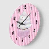 White Cupcake met Sprinkles Grote Klok (Hoek)