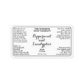 White curly text cosmetics dropper bottle label  (Voorkant)
