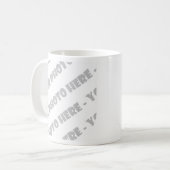 White Curves Foto Mok - Creëer Uw eigen (Voorkant links)