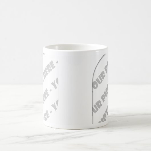 White Curves Foto Mok - Creëer Uw eigen (Center)